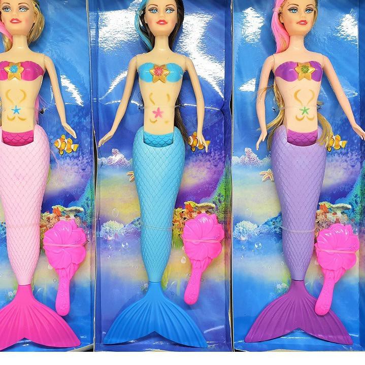 Búp Bê Barbie Nàng Tiên Cá Thay Đổi Màu Sắc Chất Lượng Cao