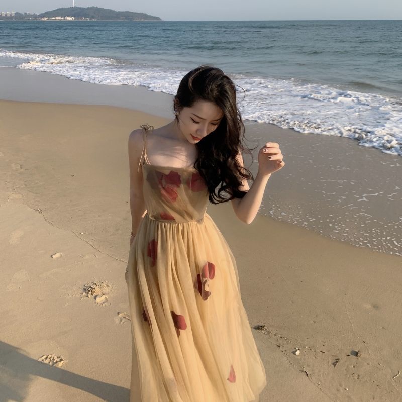 Đầm Lưới Một Dây Trễ Vai Thời Trang Quyến Rũ Cho Nữ