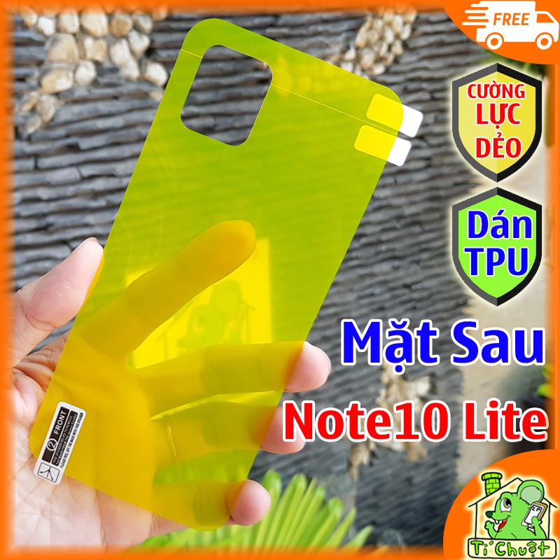 [Mặt Sau] Dán TPU Samsung Note 10 Lite Cường Lực Dẻo Trong Suốt