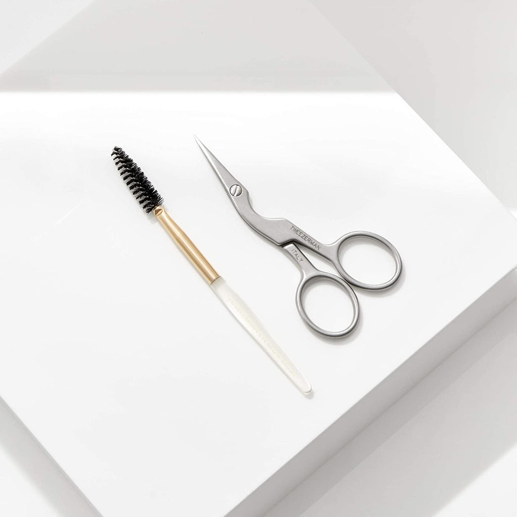Tweezerman - Dụng cụ tỉa lông &amp; chải định hình khuôn mày Tweezerman Brow Shaping Scissord &amp; Brush