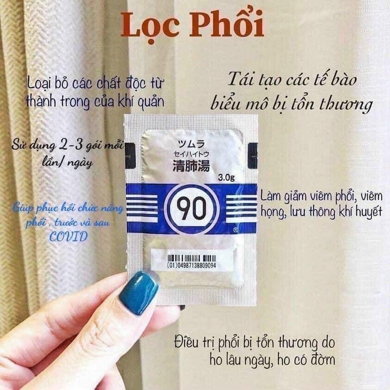 Set 6 Gói Lọc Phổi Bổ Phổi Tsumura Seihaito 90 Nhật Bản