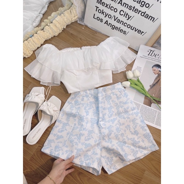 Set áo hoa quần short