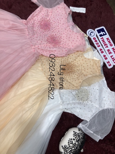 Đầm xoè kết ngọc