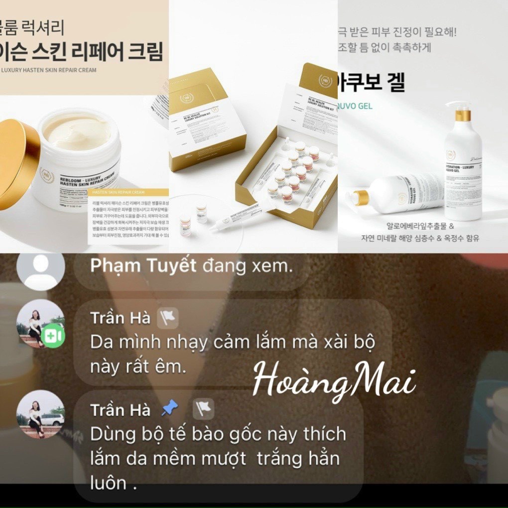 TẾ BÀO GỐC LUXURY tinh chất dưỡng trẻ hóa da, tăng sinh collagen, cải thiện vết sẹo rỗ, nếp nhăn, vết thâm, da tươi sáng