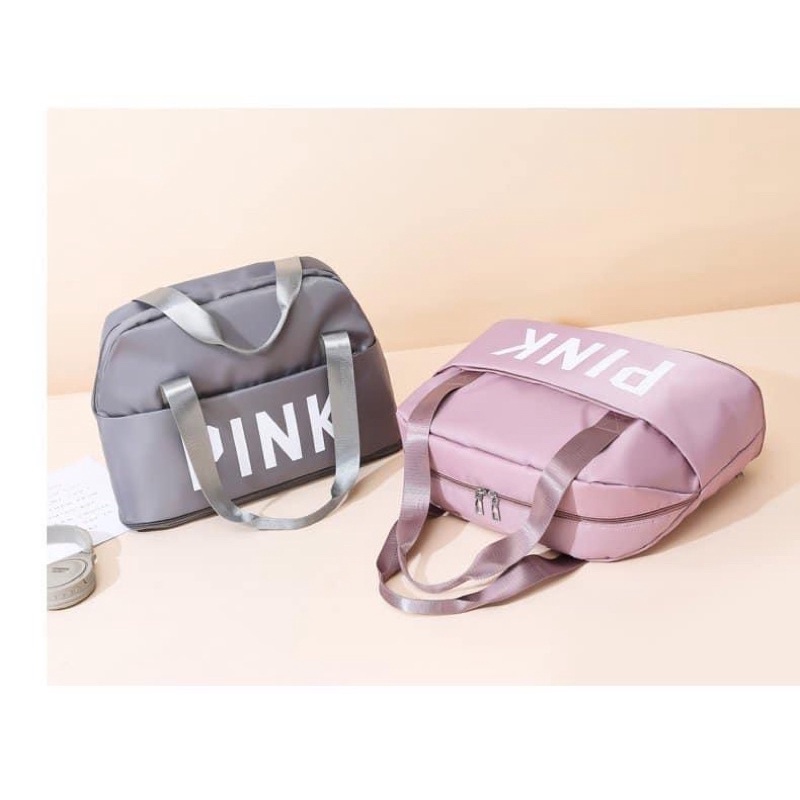 Túi Du Lịch PINK 2 Tầng Mẫu Mới Nhiều Ngăn Đa Năng Chống Thấm