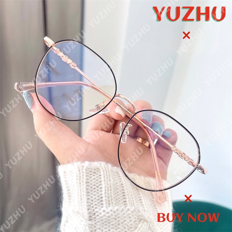 Mắt kính gọng tròn kim loại phong cách retro thời trang Hàn Quốc