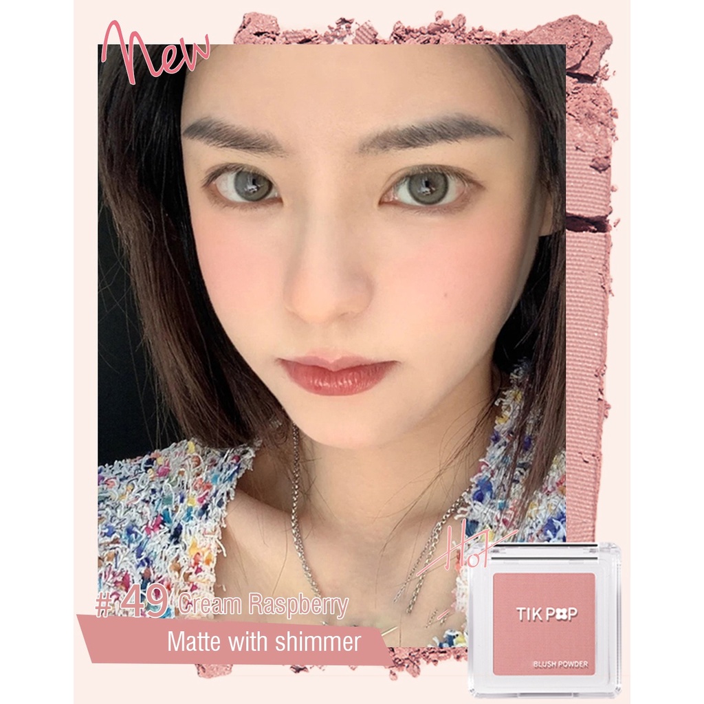 Phấn Má Hồng Dạng Bột Chiết Xuất Việt Quất Tạo Khối Trang Điểm Bắt Sáng Tự Nhiên