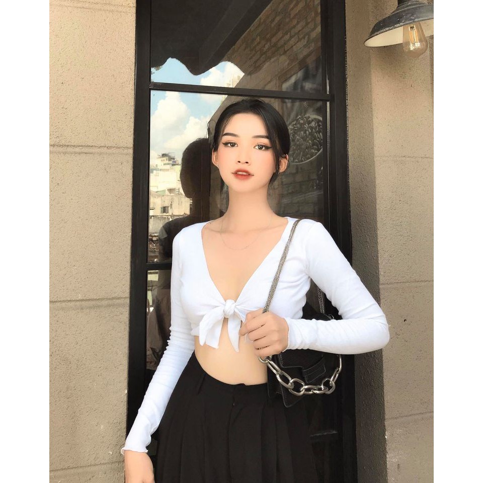 Áo croptop cột dây Jessie