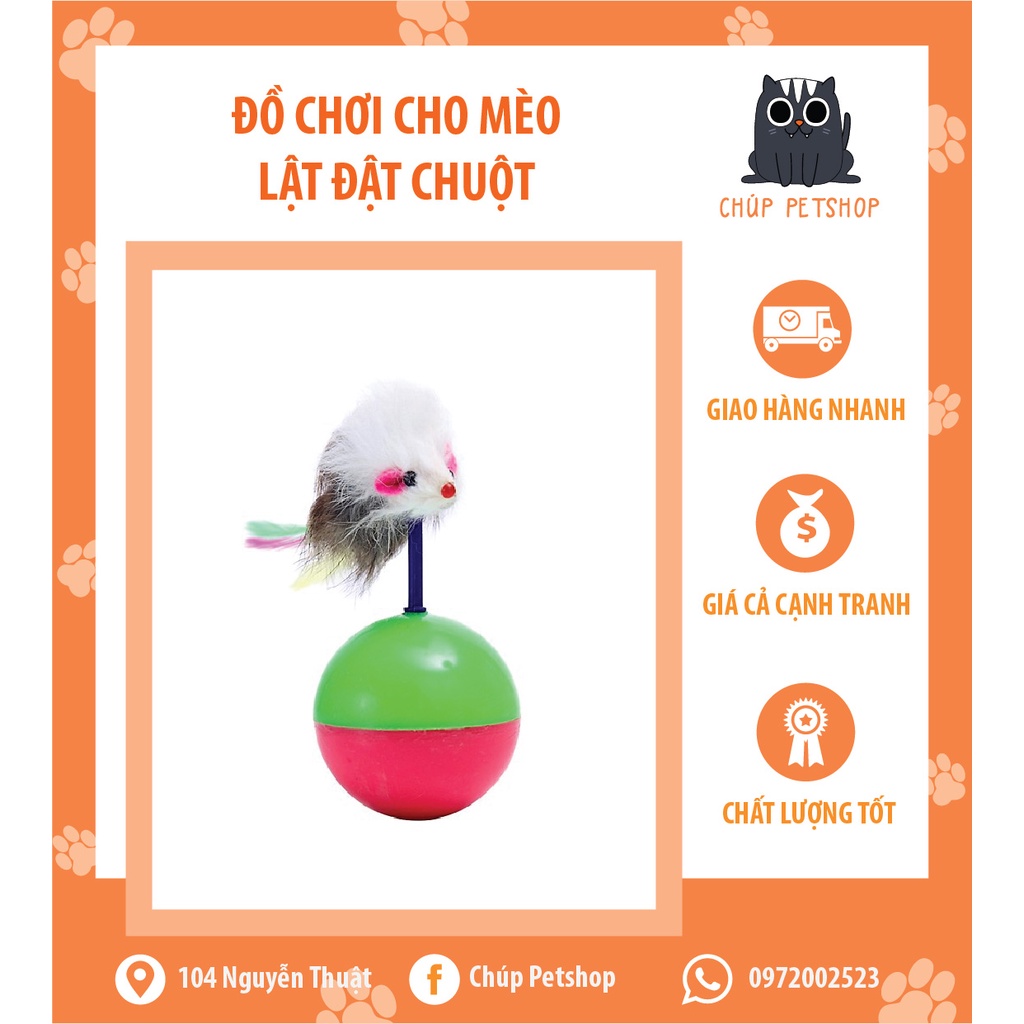 Đồ chơi cho mèo - Chuột lật đật