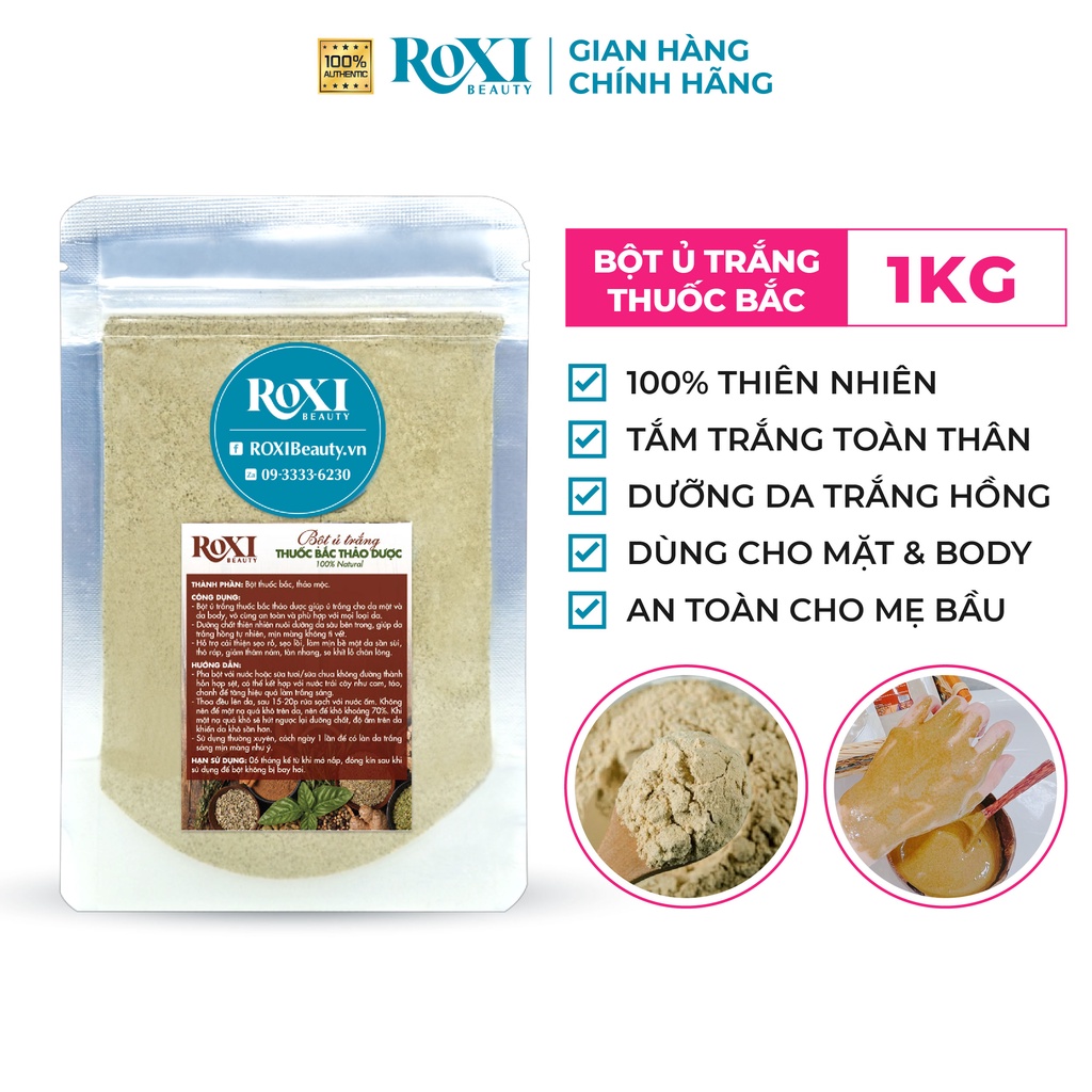 [1KG] Bột ủ trắng thảo dược dưỡng trắng da toàn thân, tắm trắng body an toàn tại nhà