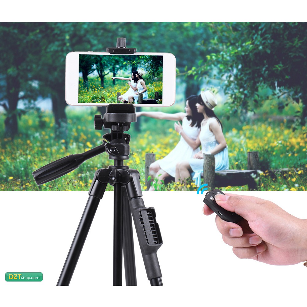 Tripod chụp ảnh cao cấp YUNTENG 5208 cho máy ảnh DSLR, điện thoại, action camera