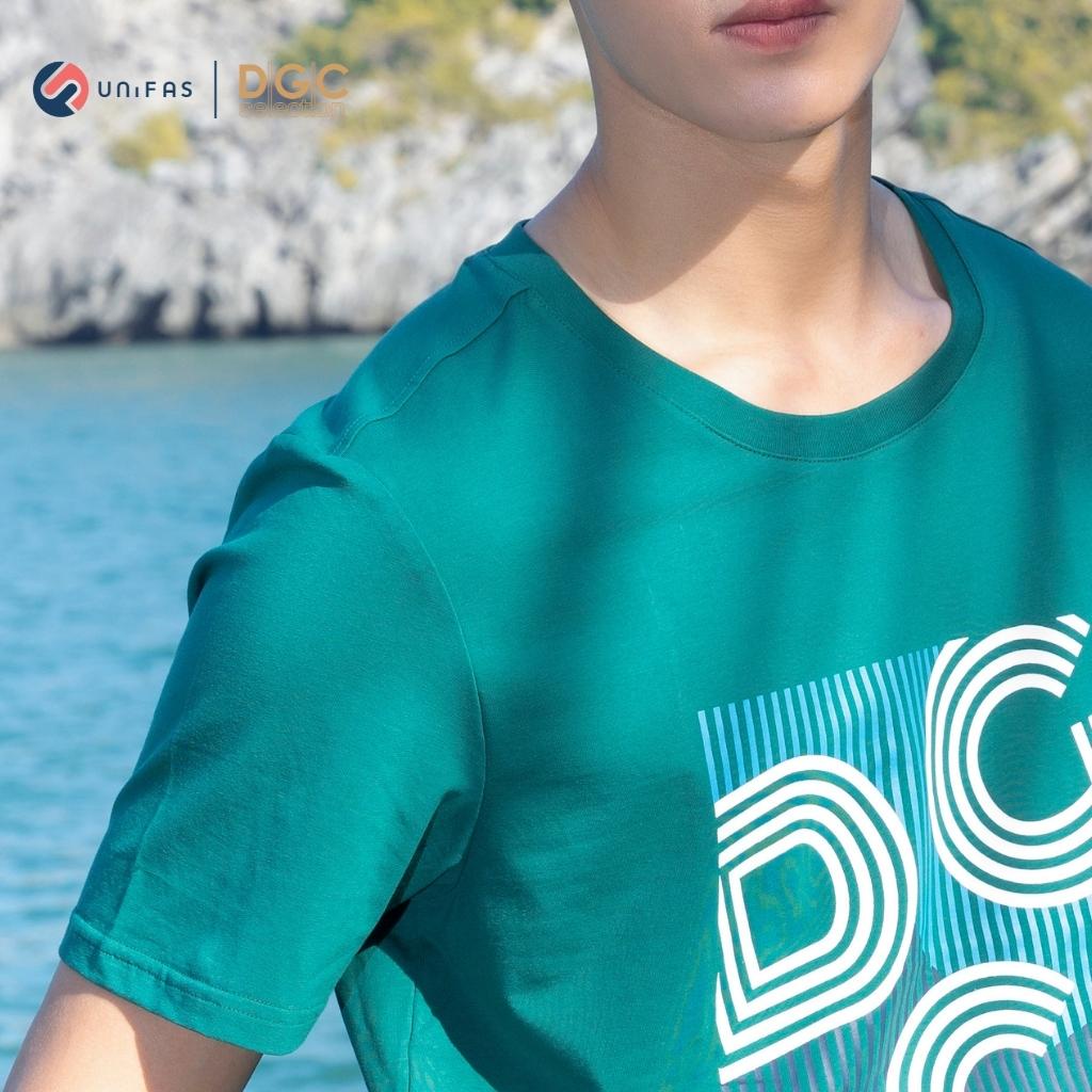 Áo thun nam DGCs ngắn tay họa tiết chữ in, chất liệu thấm hút mồ hôi tốt SATBA06M