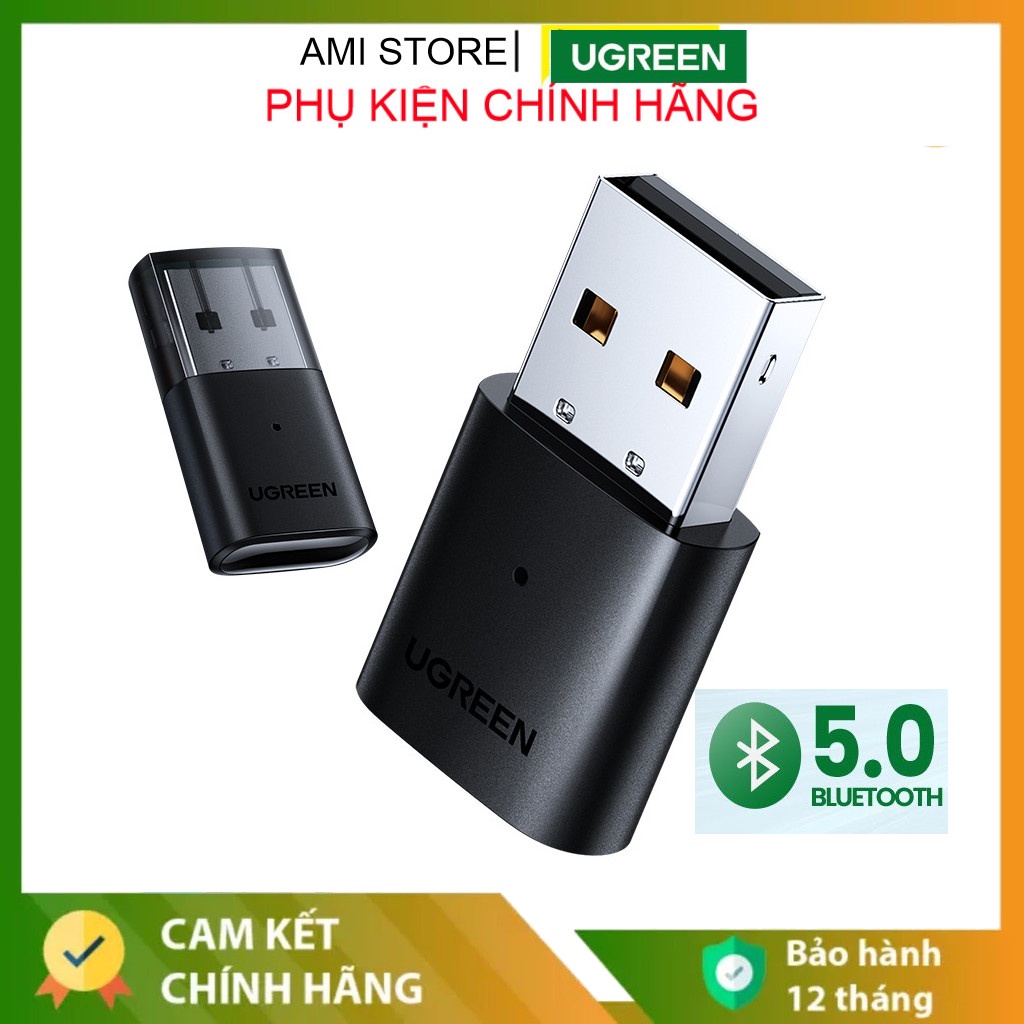USB Bluetooth 5.0 Dành Cho Laptop, PC Cao Cấp UGREEN US192 CM390 Chính Hãng
