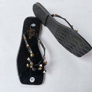 Dép kẹp đính đá nữ đế bệt