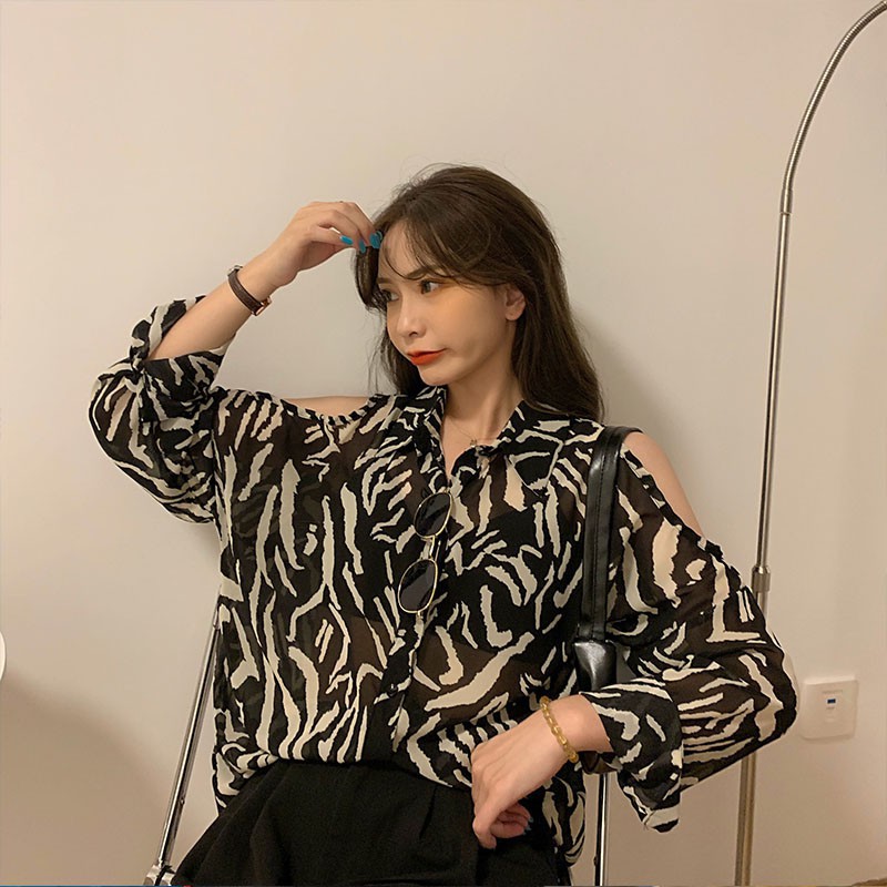 Áo Sơ Mi Tay Dài Hở Vai Thời Trang Cho Nữ | BigBuy360 - bigbuy360.vn