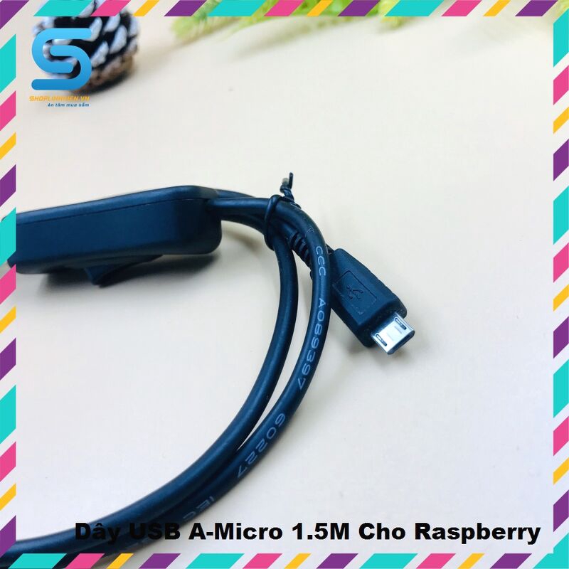 Dây USB A-Micro 1.5M Cho Raspberry