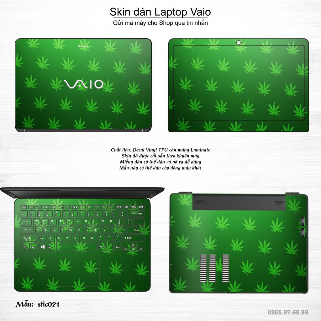 Skin dán Laptop Sony Vaio in hình Hoa văn sticker nhiều mẫu 4 (inbox mã máy cho Shop)