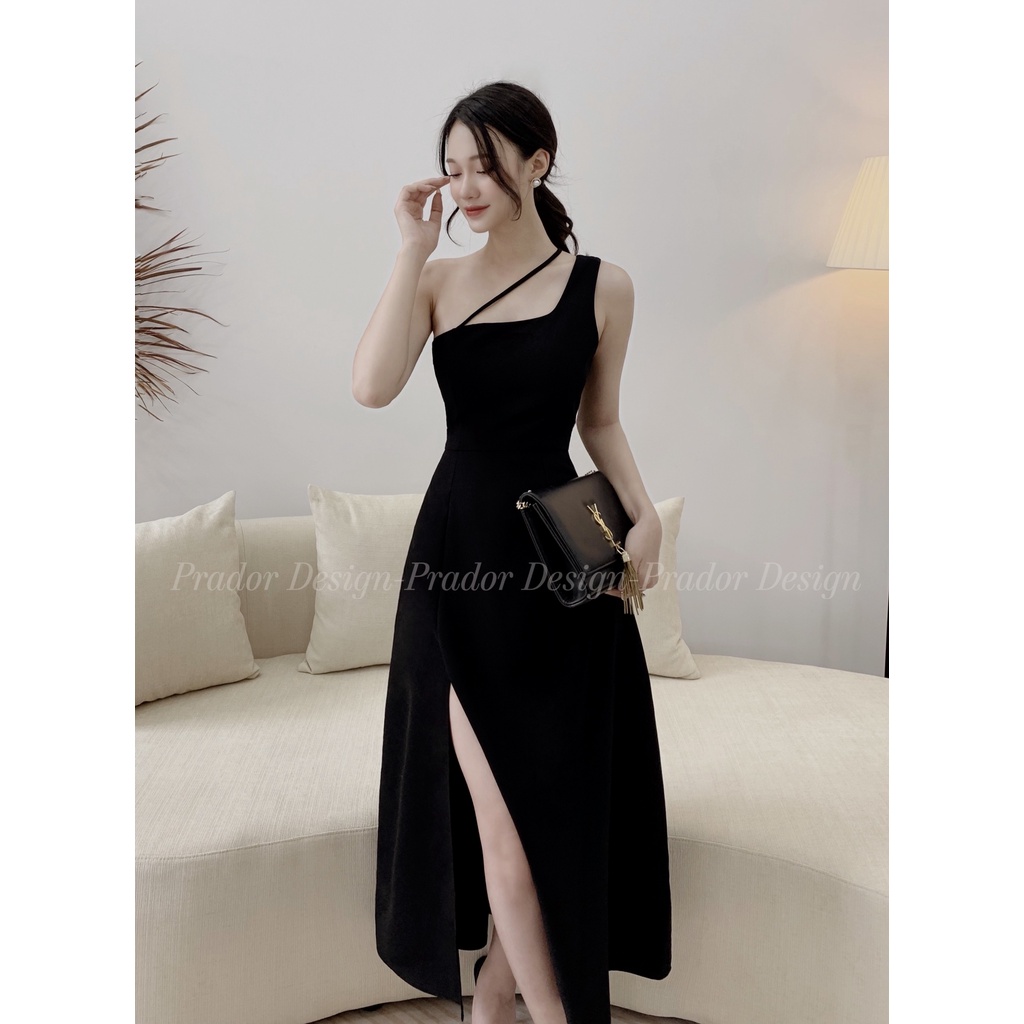 Váy Đen Quai Chéo Dáng Dài Cao Cấp Đi Tiệc - Đi chơi bồng bềnh và sang trọng của phái nữ - PRADOR Design