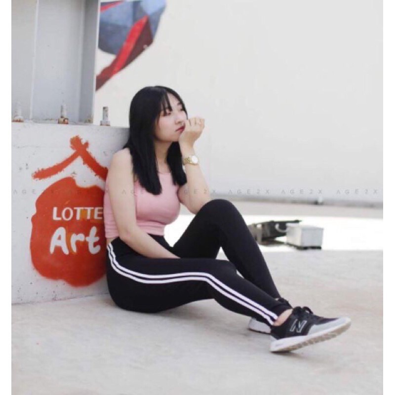 Quần Legging 2 Sọc Cá Tính Thể Thao