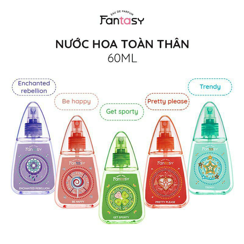 (60ml) Nước hoa Body Mist Fantasy