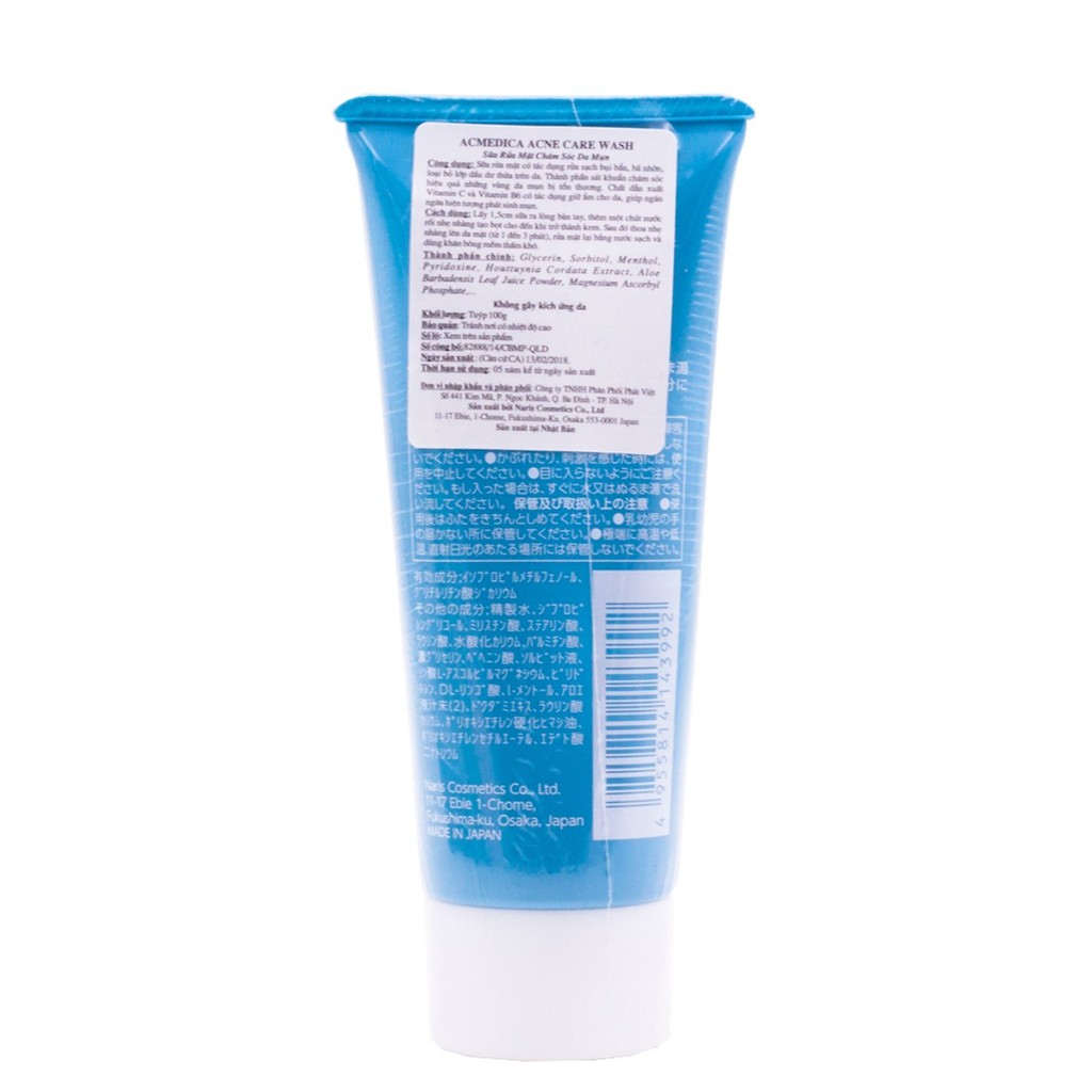 Sữa Rửa Mặt Ngăn Ngừa Mụn Naris Acmedica Acne Care Wash 100g Nhật Bản | BigBuy360 - bigbuy360.vn