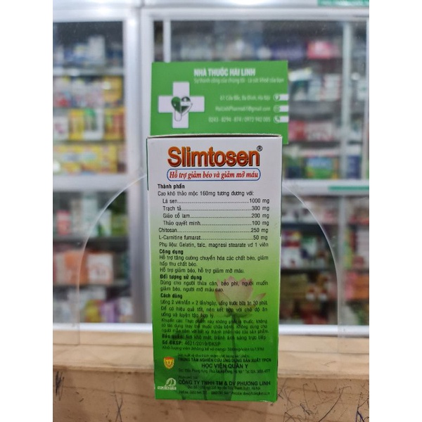 Viên Uống Giảm Cân Slimtosen Extra⚡Chính hãng⚡Hộp 100 viên Học Viện Quân Y Việt Nam