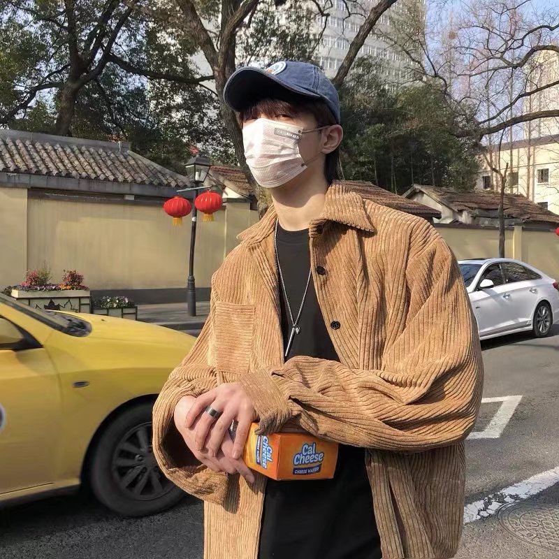 Áo Sơ Mi Nam Tay Dài Dáng Rộng Phong Cách Hong Kong Thời Trang Thu Đông Chất Lượng Cao