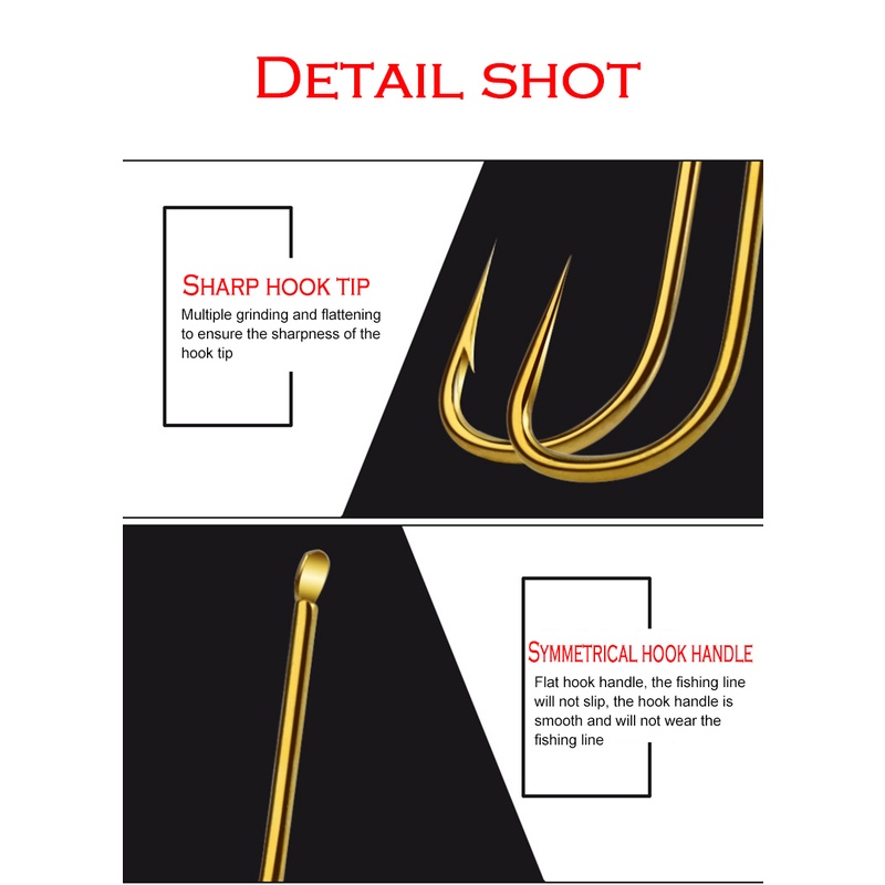 Móc Câu Cá Bằng Thép Carbon Mạ Vàng Chuyên Dụng Iseni Izu Creek