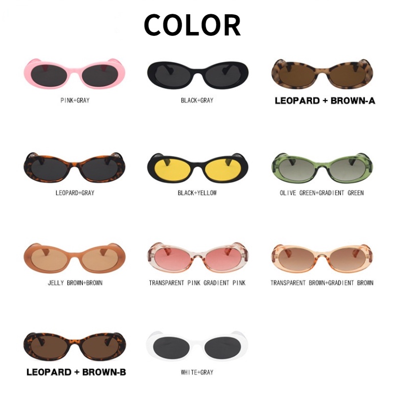 Kính mát gọng oval phong cách phương Tây thời trang cho nam và nữ