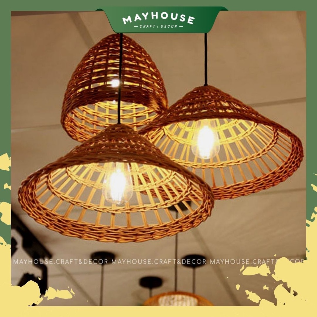 Đèn Thả Trần Mây Tre Đan (mua >2sp giảm Ship), XƯỞNG MAYHOUSE, Đèn decor, Đan Kỹ Bền, Đèn Sân Vườn, Đèn Trang Trí