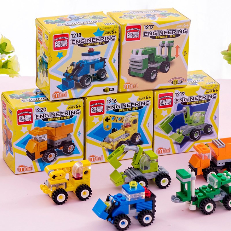 Lego Xe Công Trình Mini - Mô Hình Lắp Ráp Giá Rẻ Kích Thích Trí Sáng Tạo Cho Bé [ 15-30 mảnh] Molangshop