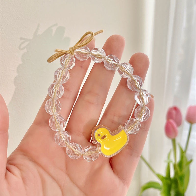 Vòng Tay Cao Su Cặp Đôi Hạt Trong Suốt / Hoa Hồng Nhỏ Ong / Vịt Vàng / Cherry / Dây Cao Su Sáng Tạo Trang Trí Tiệc Kỳ Nghỉ Bạn Bè / Lễ Tình Bạn