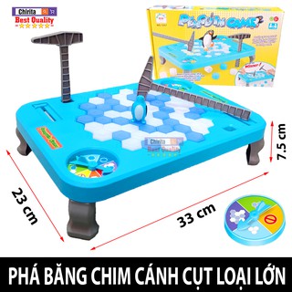 Bộ Đồ Chơi Đập Phá Băng Chim Cánh Cụt LOẠI LỚN - Kích Thước 33 x 23 x 7.5 cm