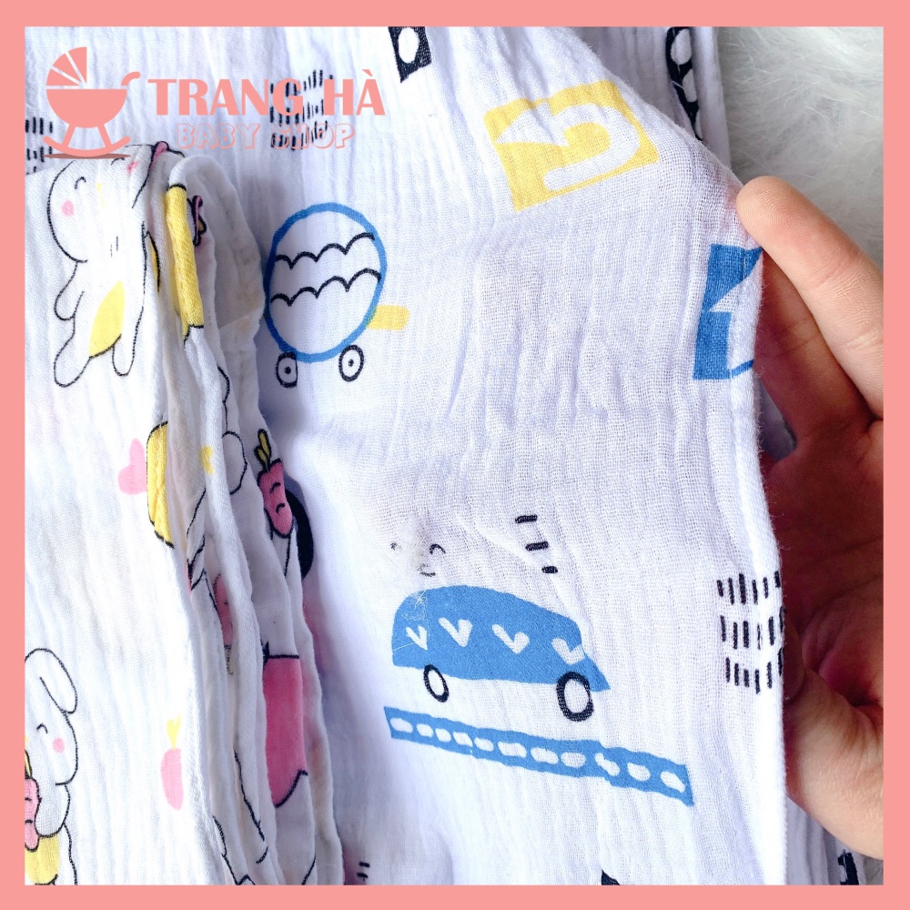Hộp 2 Khăn Tắm Đa Năng 4 Lớp Sợi Tre Muslin Cao Cấp Dudula Siêu Mềm Mại Cho Bé