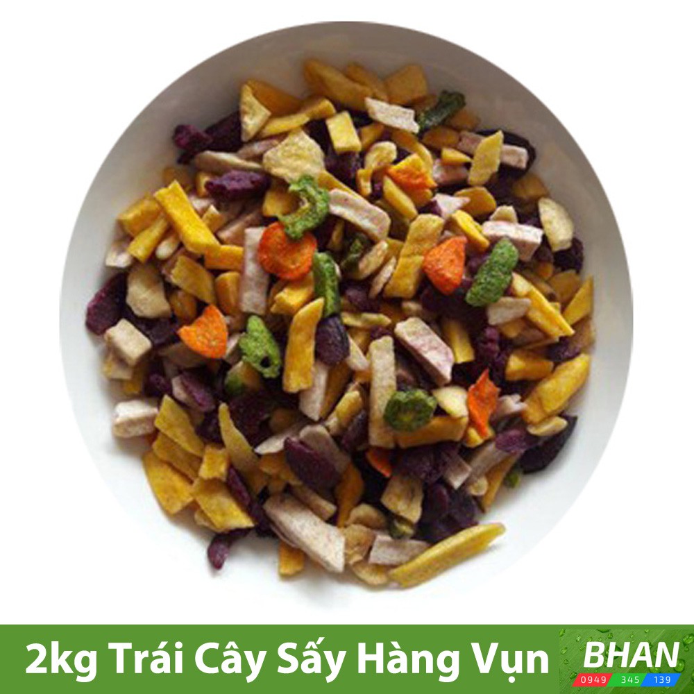 2kg trái cây sấy hàng vụn
