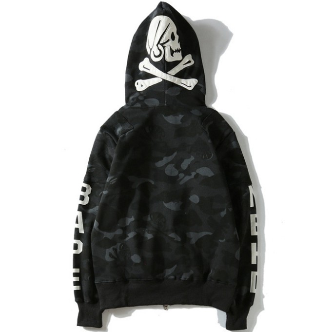 2021 New A Bathing Ape Classic Men And Women Bape Skull NBHD Shark Hoodie Jacket Sweater