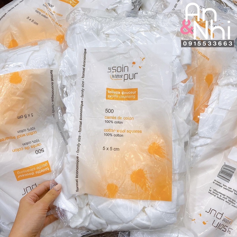 BÔNG TẨY TRANG PHÁP BỊCH 500 MIẾNG