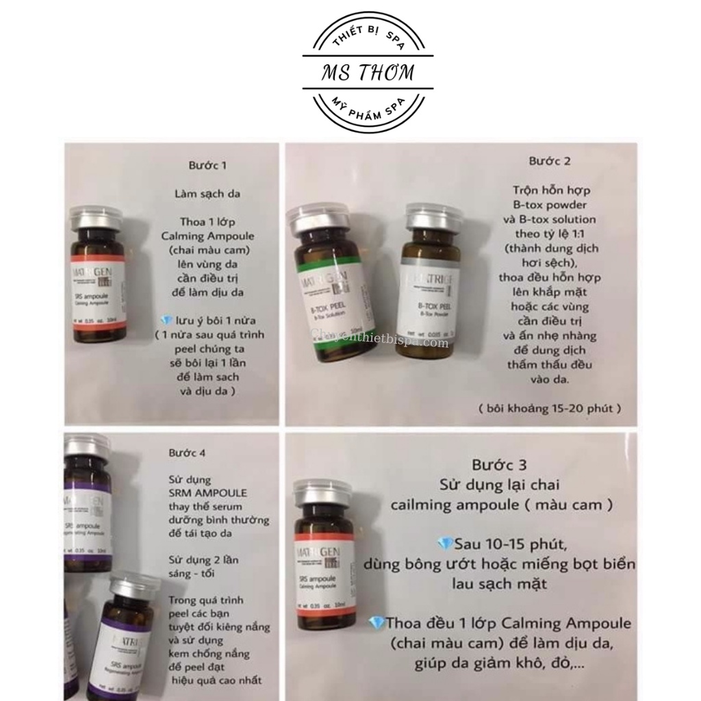 Vi kim tảo biển B-TOX PEEL 2 màu 4 màu (hộp 6 cặp) giúp tái tạo da, cải thiện thâm nám, da trắng hồng