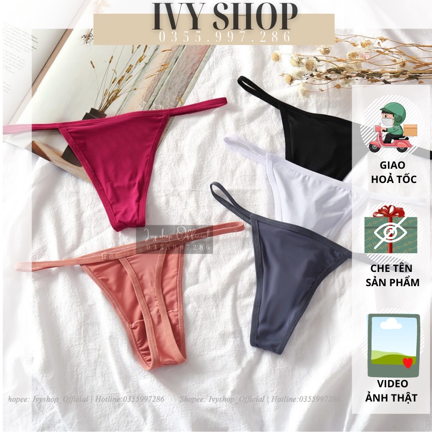 Quần Lót Lọt Khe Sexy Chất Thun Lạnh Co Giãn Cao Cấp Gợi Cảm Cho Phái Nữ - Chip004