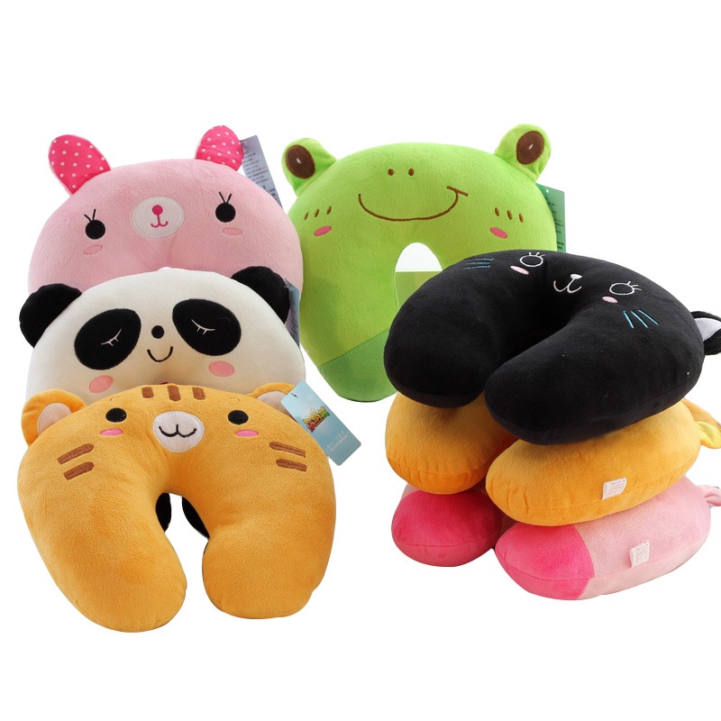 Gối Kê Cổ Chữ U Họa Tiết Hoạt Hình Dễ Thương