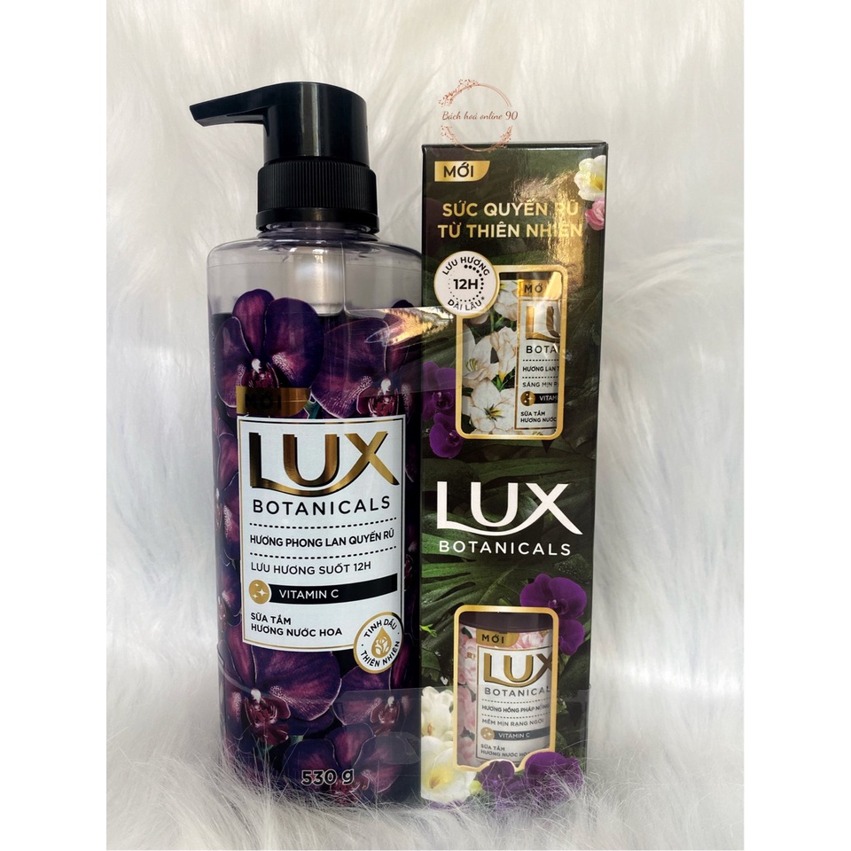 ❌MUA 1 TẶNG 2❌ Sữa Tắm Lux Hương Nước Hoa phong lan quyến rũ 530g tặng 2 chai sữa tắm 100g khác màu