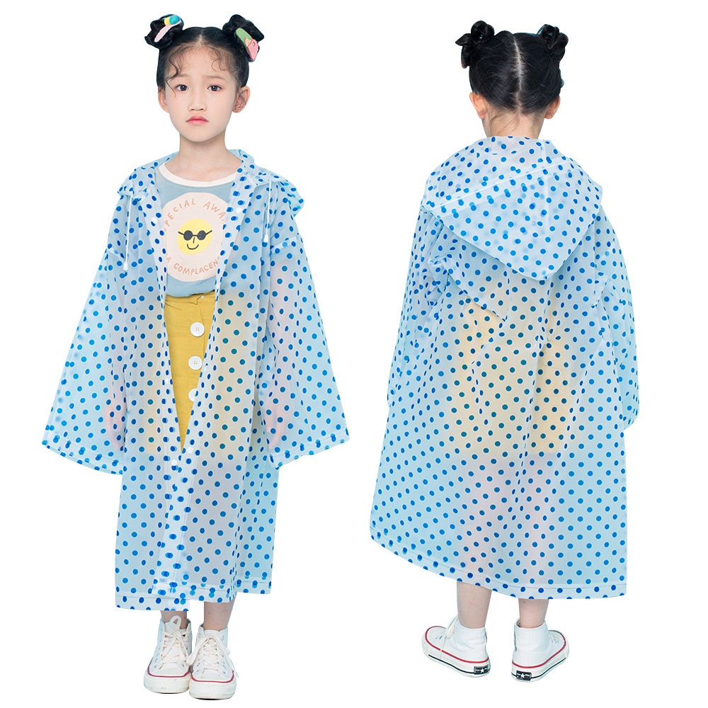 Áo Mưa Một Mảnh Bằng EVA Trong Suốt Thời Trang Sáng Tạo Dành Cho Bé Trai Gái Scho