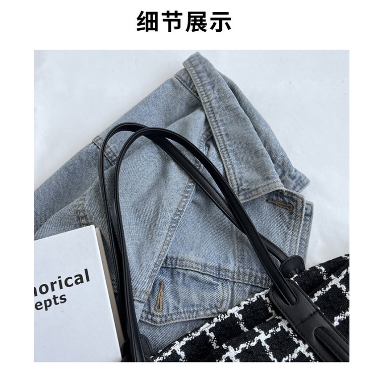 Túi Đeo JASMIN NOIR vai họa tiết sọc caro tùy chọn màu sắc thiết kế thời trang cho nữ