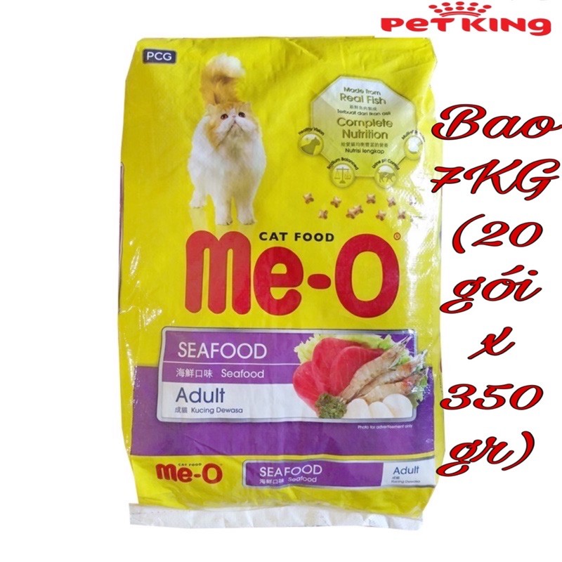 Bao 7kg(20gói x350gr)Thức ăn Hạt Me-o cho Mèo yêu