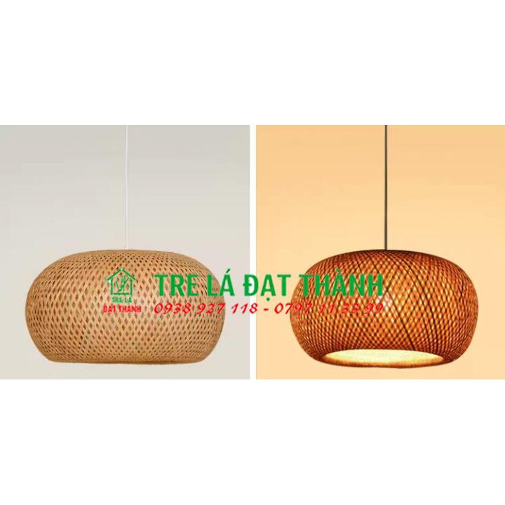 Đèn mây tre đan cao cấp, bộ lồng mây tre