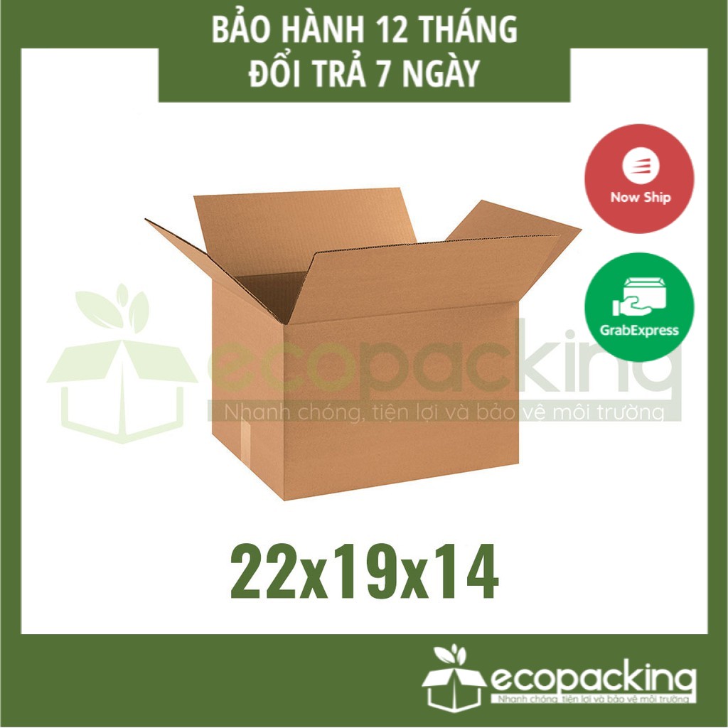 [XẢ KHO] Combo 50 thùng hộp carton 22x19x14 cm đóng gói giao hàng