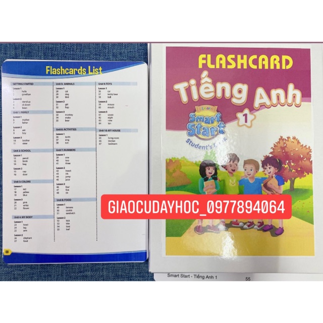 FLASHCARD TIẾNG ANH LỚP 1 (smart start)- cán bóng