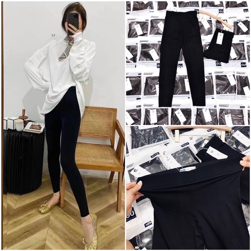 Quần Legging Đùi, Dài Gu Cạp Cao Siêu Co Giãn Lên Dáng Chuẩn