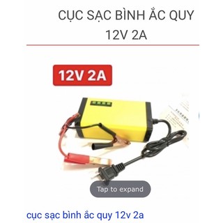 Cục sạc bình ắc quy thông minh tự ngắt 12V - 2A