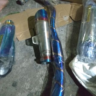 Pô xe máy sc xéo full cổ bầu hơi titan cho exciter 150 winner fz